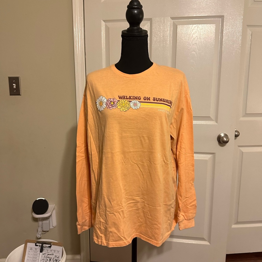 Simply Southern Vibrant Orange Tee bin3